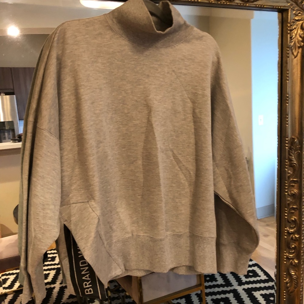NWT Adidas Originals Mock Neck Grey Sweatshirt